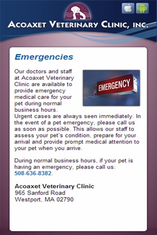 Acoaxet Veterinary Clinic screenshot 2