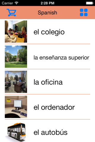 1500 Basic Spanish Words screenshot 3