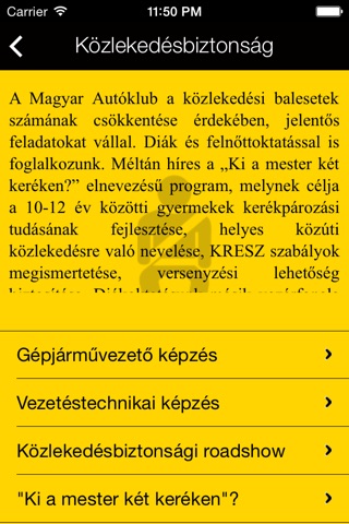 Magyar Autóklub screenshot 2