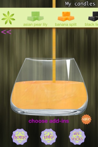 !My Candles, with "share" feature and collection of custom wicks and music. screenshot 2