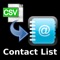 With this App you can import contact data from a CSV file and use it wherever you are