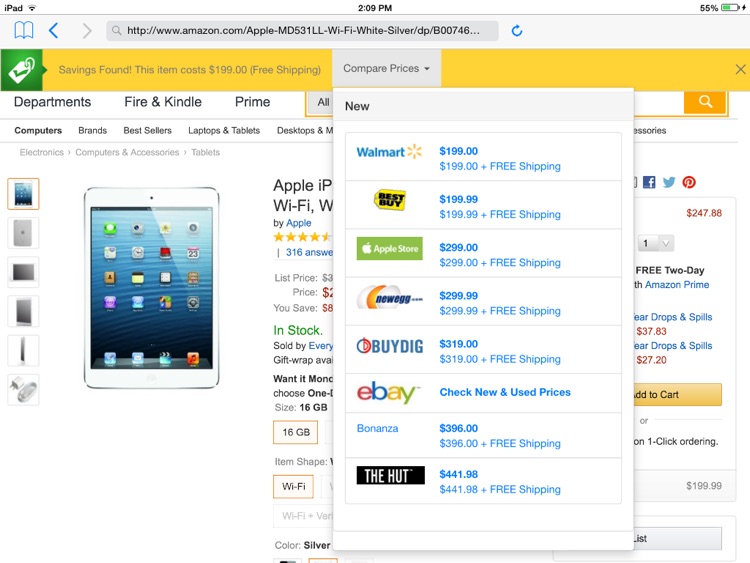 PriceBlink Shopping