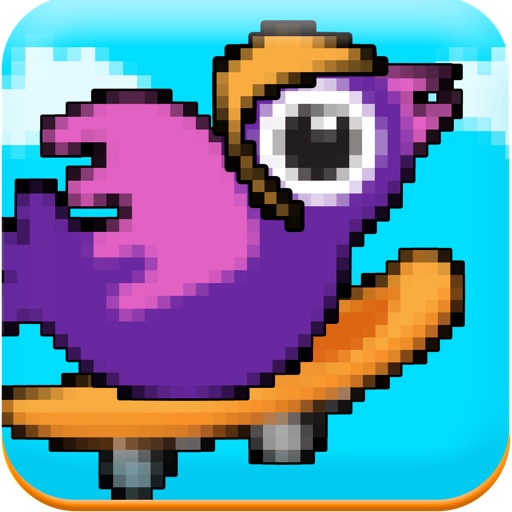A Bird Skater in the Skyline - Pro Adventure Time Skate Board Games icon