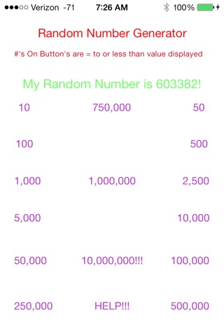 Extreme Random Number Generator screenshot 3