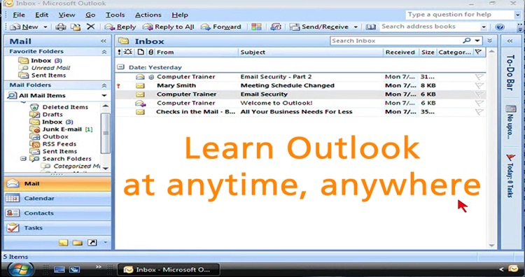 Video Training for Office Outlook