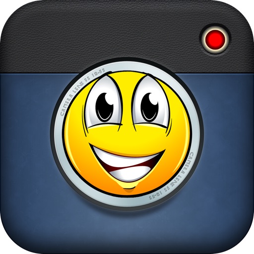 Emoticon Photo Booth - A Funny Pictures Editor with Emoji and Cartoon Stickers iOS App