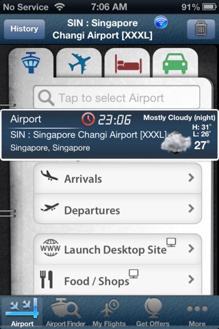 Singapore Changi Airport (SIN) Flight Tracker screenshot 2