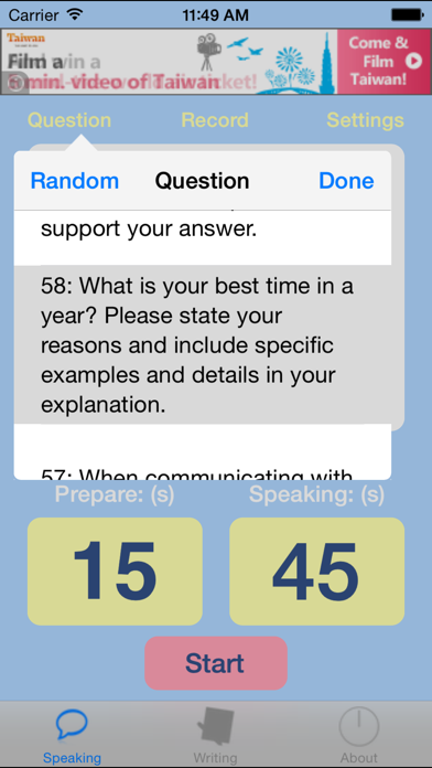 How to cancel & delete iBTimer - Best app for prepare the TOEFL iBT speaking section from iphone & ipad 2