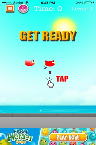 Clumsy Bird Free Arcade Game screenshot 2