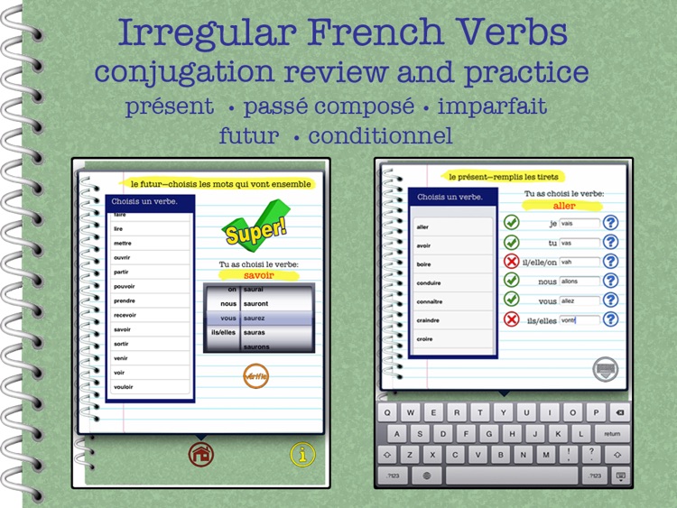 Irregular French Verbs: Conjugation Practice - free