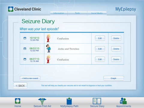 Cleveland Clinic MyEpilepsy screenshot 2