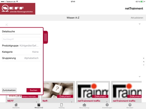 Neff netTrainment screenshot 3