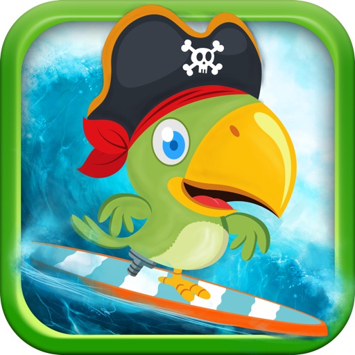 Sully the Pirate Parrot Surfer Icon