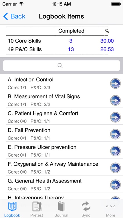 NPalm Nursing Assessment