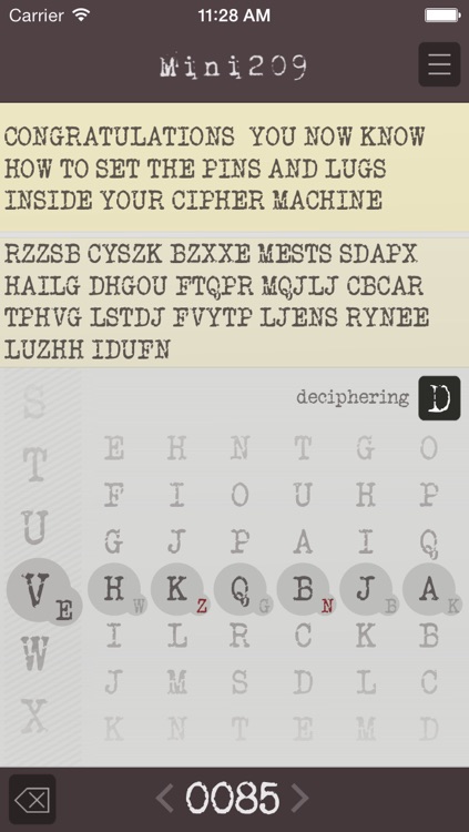 Mini209: M-209 cipher machine simulator