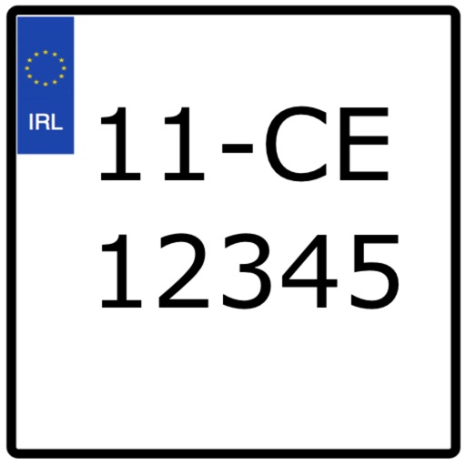 Irish Vehicle Registration Plates Icon