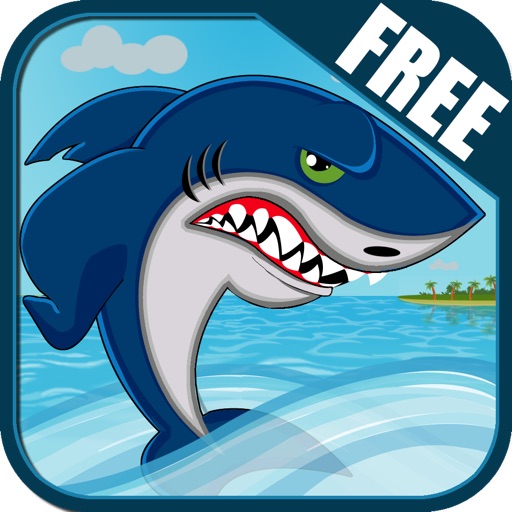 Angry Water Shark Attack FREE: killer fish dash for food Icon