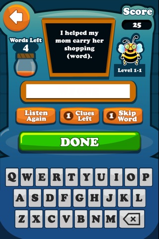 Spelling Bee Word Game for kids from kindergarten to 6th grade + American English for ESL screenshot 3