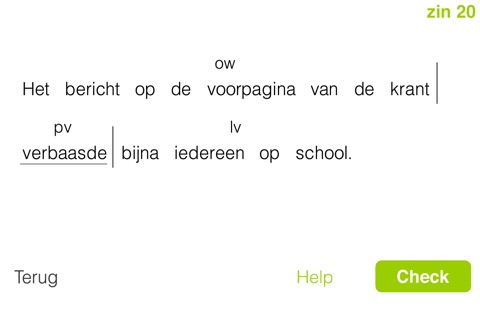 Zinnen Ontleden screenshot 2