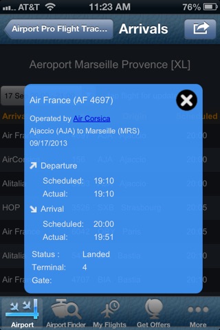 Marseille Airport Provence (MRS) Flight Tracker screenshot 2