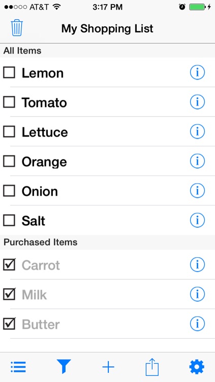 Shopping List。