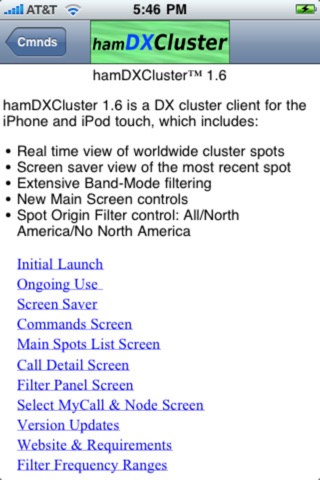 hamDXCluster screenshot 3