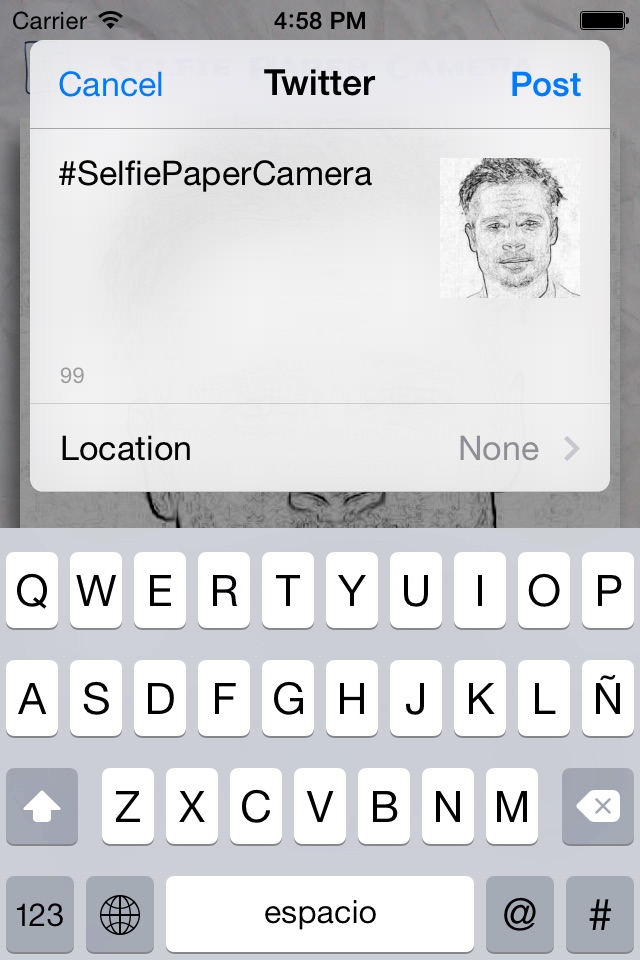 Selfie Paper Camera - Your selfies pictures in sketch mode screenshot 2