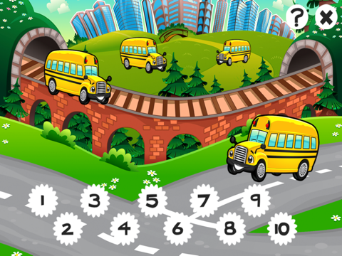 市の自動車について子供の年齢2-5のための123のゲーム： カウントを学ぶ 数字カー、レースカー、バス、トラック、飛行機、通りに1月10日。幼稚園、保育園や保育所のためにのおすすめ画像5