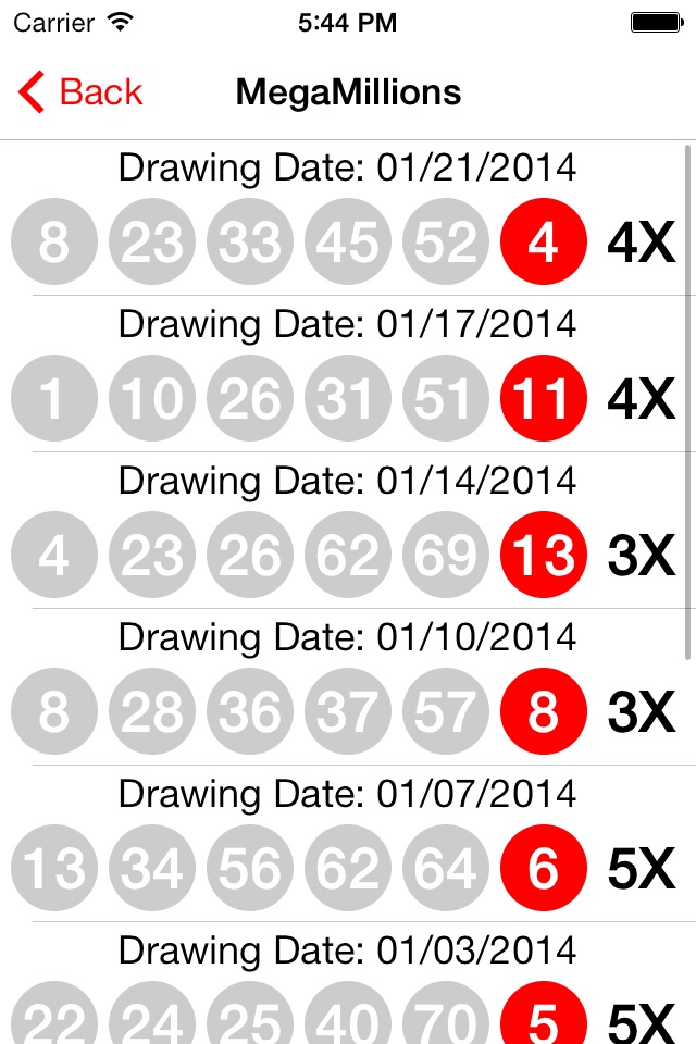 Lottery - PowerBall and Mega Millions Lotto Results screenshot 2