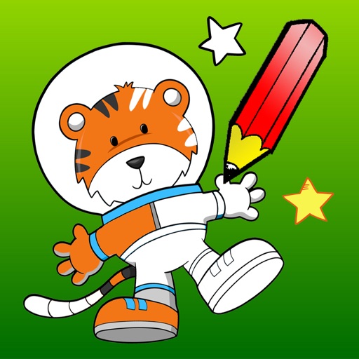 An Outer Space Coloring Book for Children: Learn to color astronaut, alien and ufo