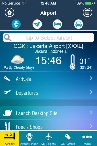 Jakarta Airport + Flight Tracker CGK Garuda Lion citilink Sriwijaya screenshot 2