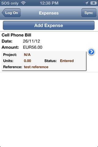 Screenshot of Expenses 9.05.03