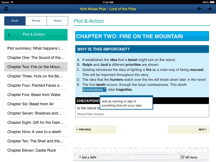 Lord of the Flies York Notes GCSE for iPad