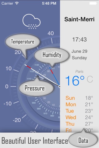 Weather forecast app - Up to 7 days free weather report for your current location and all over the world screenshot 3