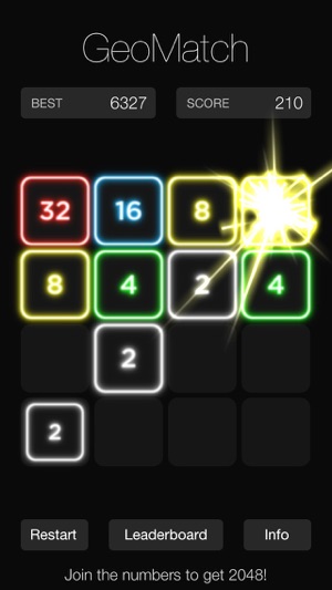 GeoMatch - 2048 experience with glowing neon particle explos(圖2)-速報App