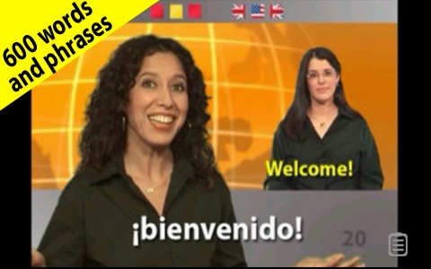 SPANISH...  Everyone can speak! - A unique video phrase guide method to learn SPANISH! Comprises 20 chapters of 2.5 viewing hours, with transliteration and translation in the subtitles. screenshot 3