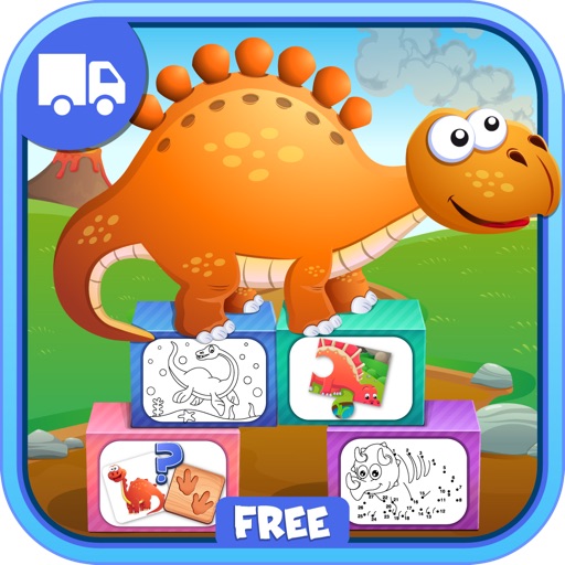 Dinosaurs Activity Center Paint & Play Free - All In One Educational Dino Learning Games for Toddlers and Kids iOS App