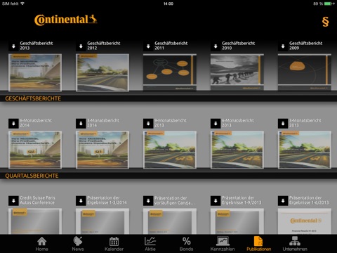 Continental Investor Relations screenshot 2