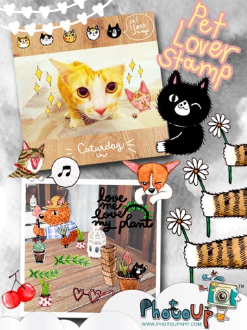 Pet Lover Stamp by PhotoUp - lovely cat dog rabbit cute diary journal stickerのおすすめ画像1