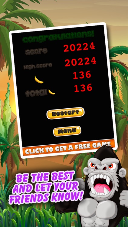 Climbing Ape - Angry Gorilla Jumping Rush FREE screenshot-4