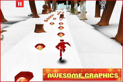A Santa's Christmas Dash - Snow Forrest Endless Run screenshot 2