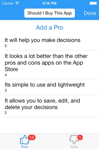 Pros and Cons - The Easy Way To Make Decisions screenshot 2