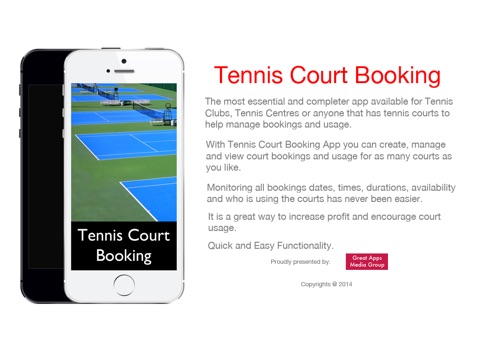 テニスコート予約のApp - ビジネス管理ソリューションのおすすめ画像1