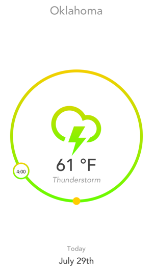 ‎Aura - A Minimal Hourly Weather Forecast App Screenshot