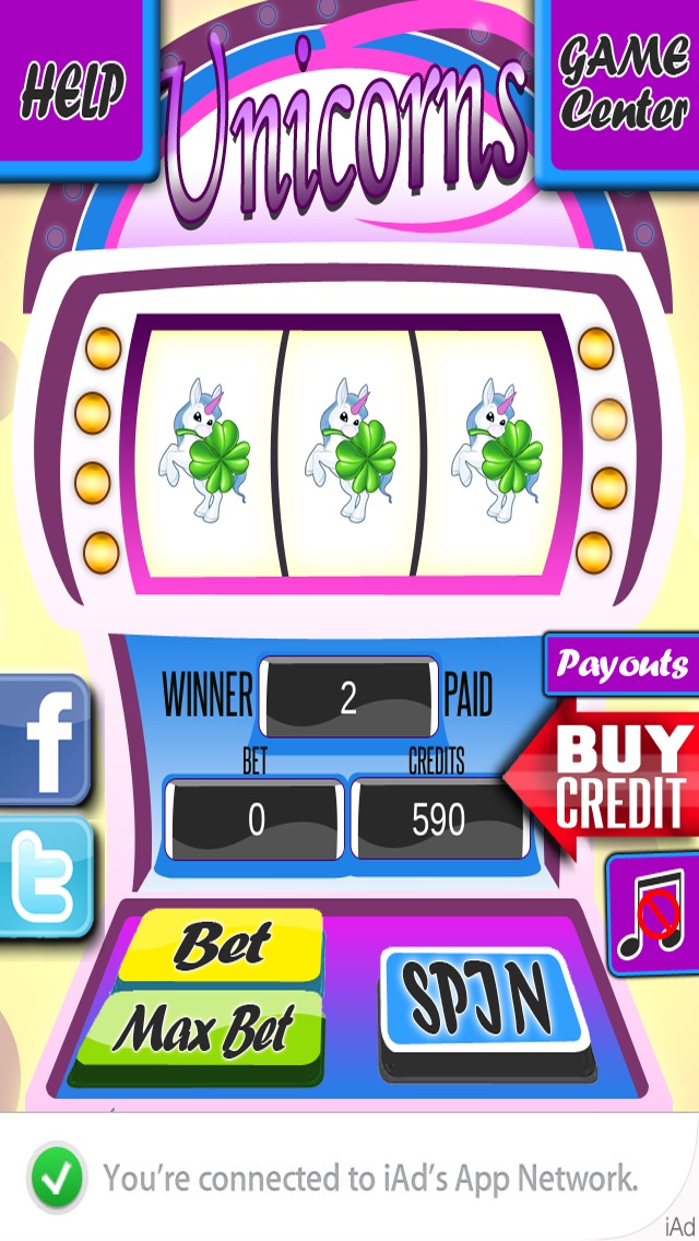 UNICORN SLOTS – PLAY AND SPIN THE FANTASY CASINO LUCKY WHEEL TO WIN DELUXE PAYOUT 1.0 IOS