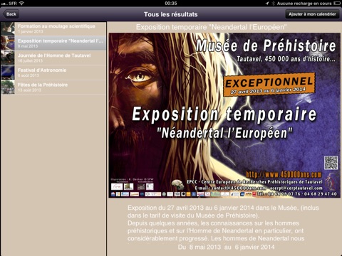 Musée Tautavel version iPad screenshot 2