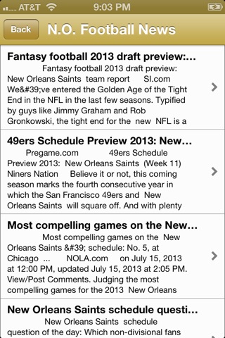 New Orleans Football - a Saints News App screenshot 3