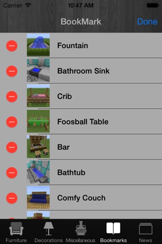 Furniture Guide For Minecraft ( Universal )Free Edition screenshot 3