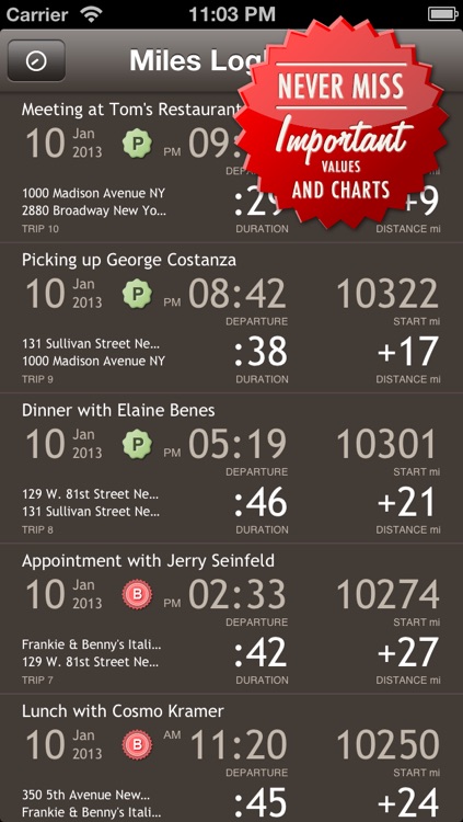 Miles - The Classic Mileage Log with CSV and PDF Export