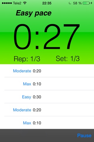 10-20-30 Intervals screenshot 2